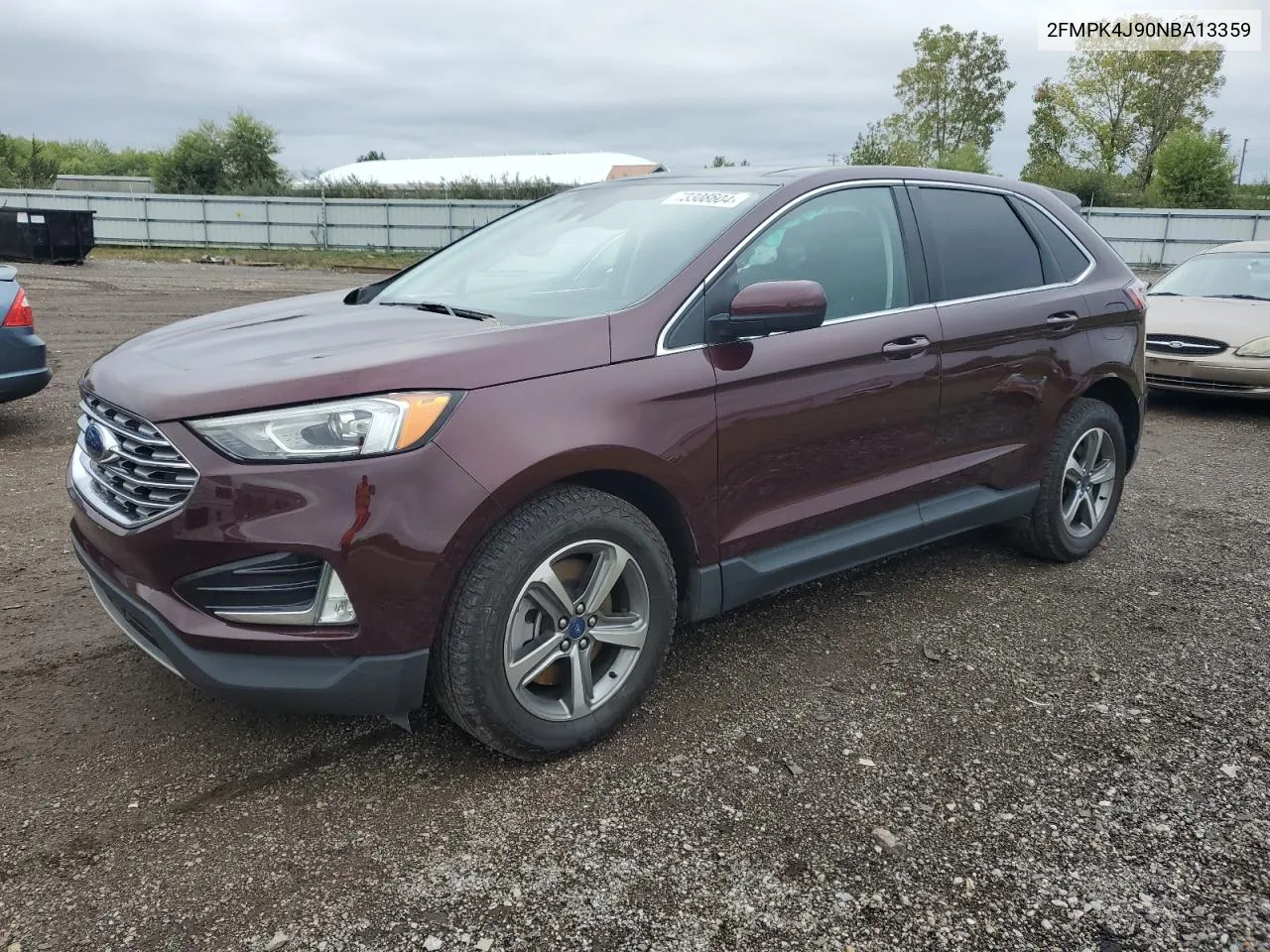 2022 Ford Edge Sel VIN: 2FMPK4J90NBA13359 Lot: 73308604