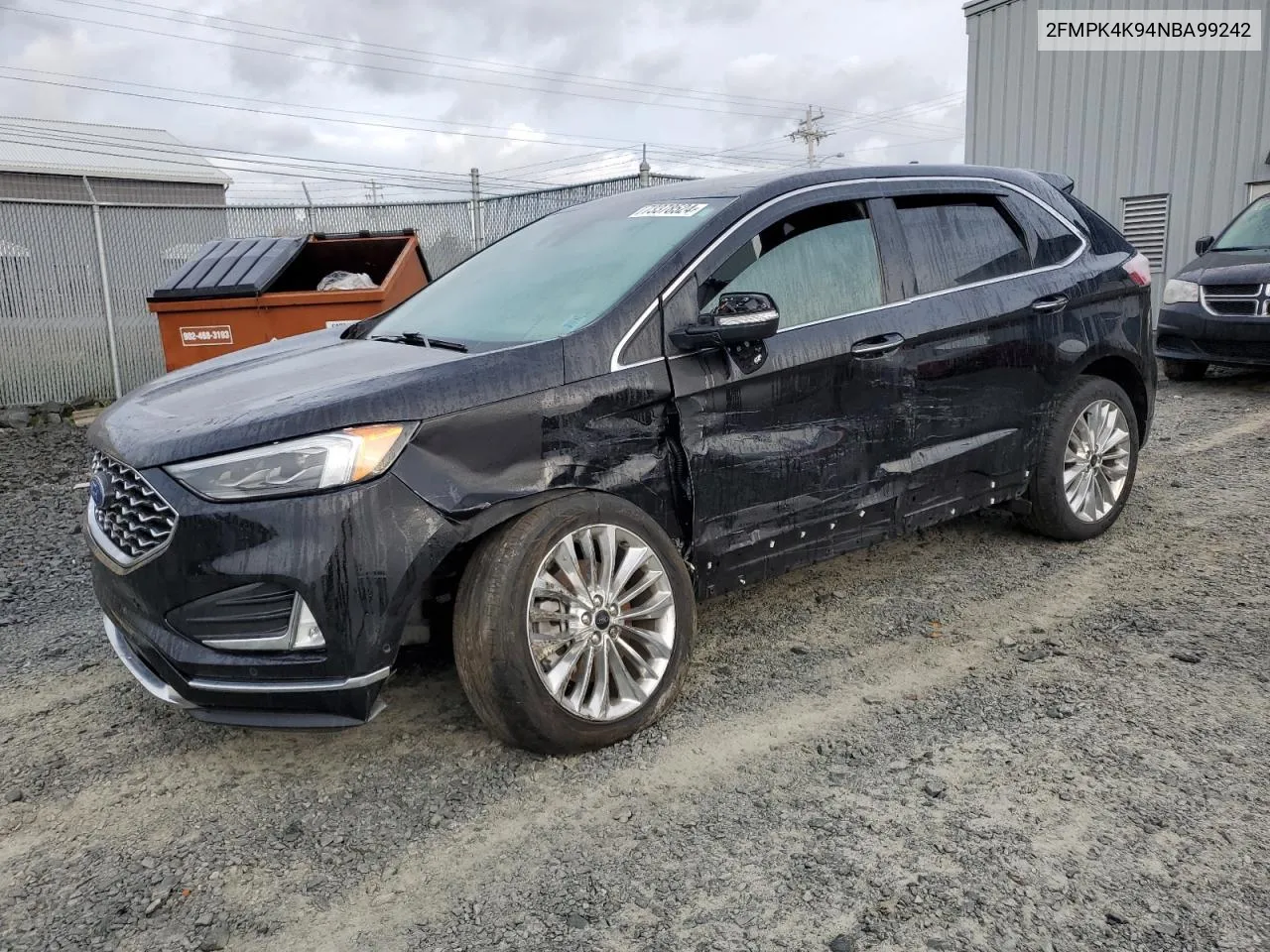 2022 Ford Edge Titanium VIN: 2FMPK4K94NBA99242 Lot: 73378524