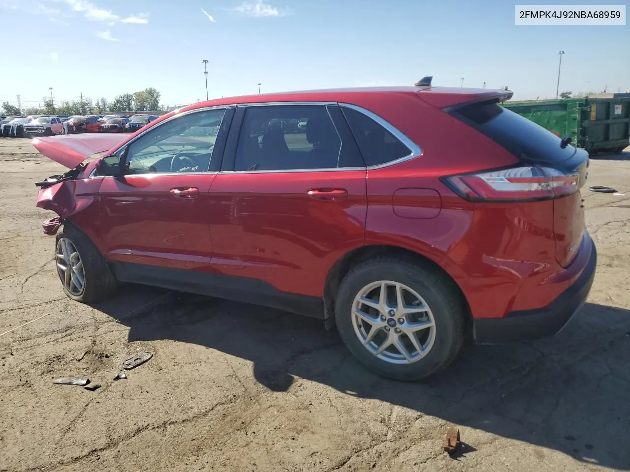 2022 Ford Edge Sel VIN: 2FMPK4J92NBA68959 Lot: 74551084