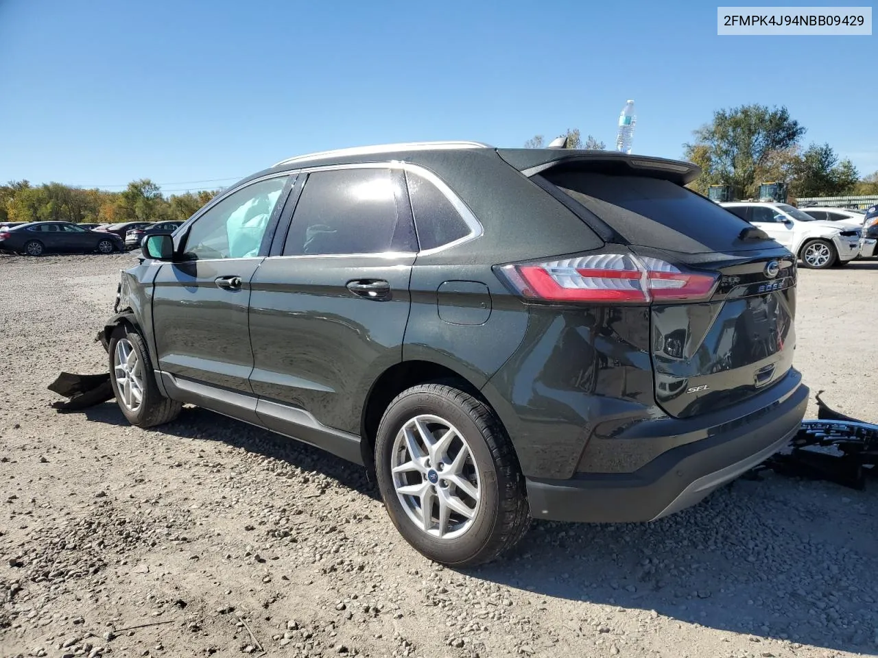 2022 Ford Edge Sel VIN: 2FMPK4J94NBB09429 Lot: 74709484