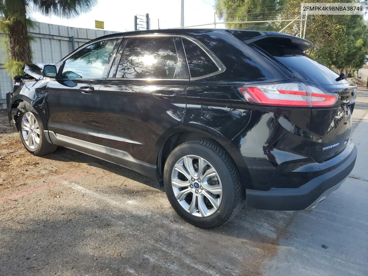 2022 Ford Edge Titanium VIN: 2FMPK4K98NBA38749 Lot: 75045324