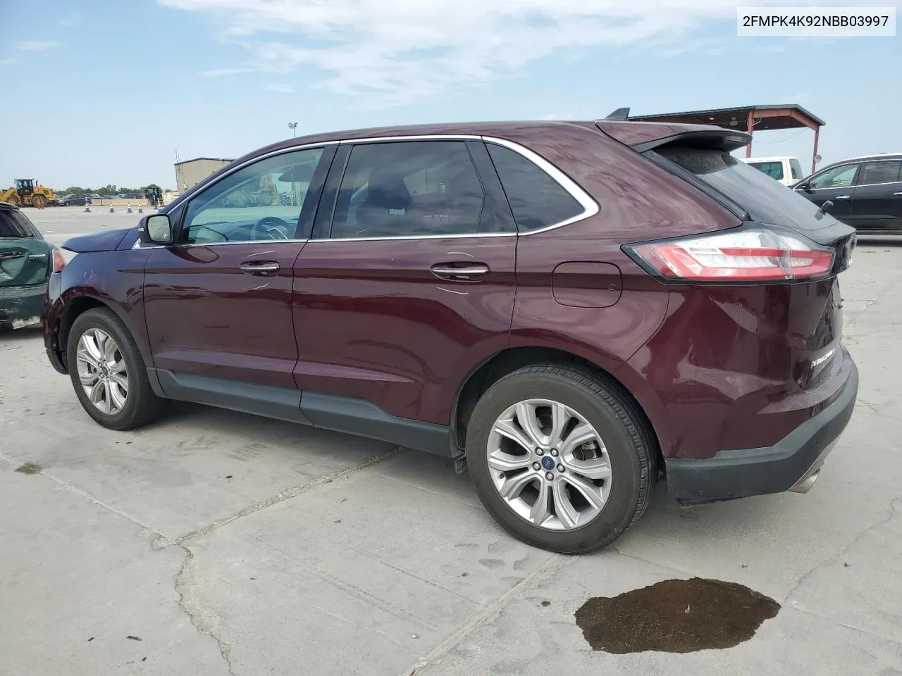 2022 Ford Edge Titanium VIN: 2FMPK4K92NBB03997 Lot: 75627614