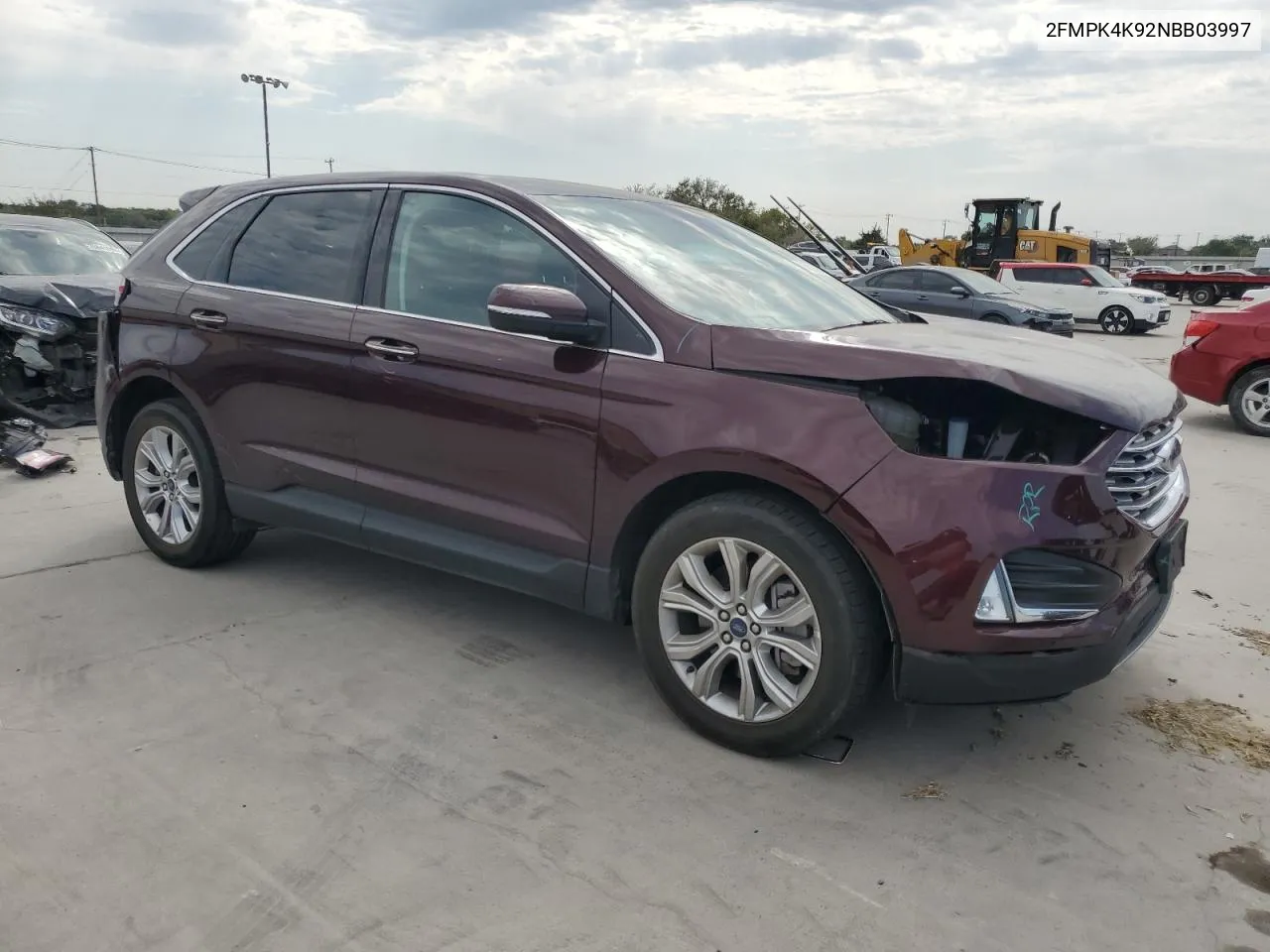 2022 Ford Edge Titanium VIN: 2FMPK4K92NBB03997 Lot: 75627614