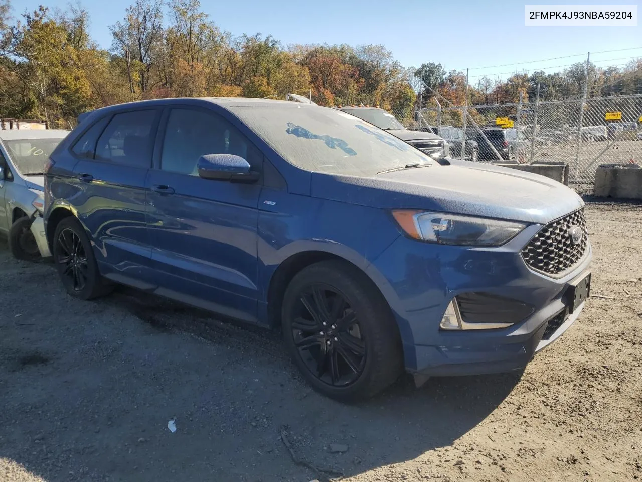 2022 Ford Edge Sel VIN: 2FMPK4J93NBA59204 Lot: 76692634