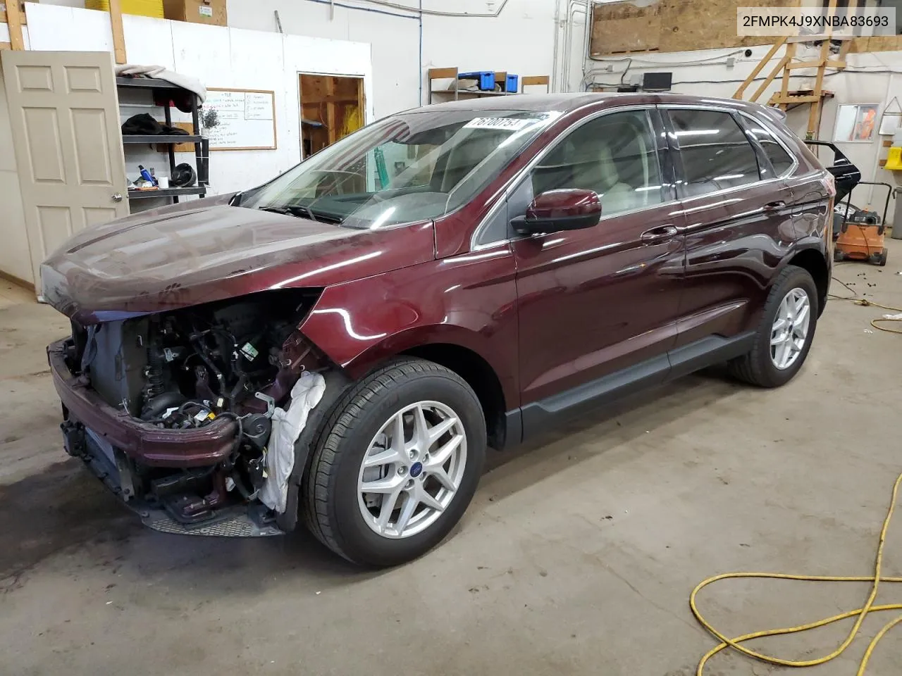 2022 Ford Edge Sel VIN: 2FMPK4J9XNBA83693 Lot: 76700754