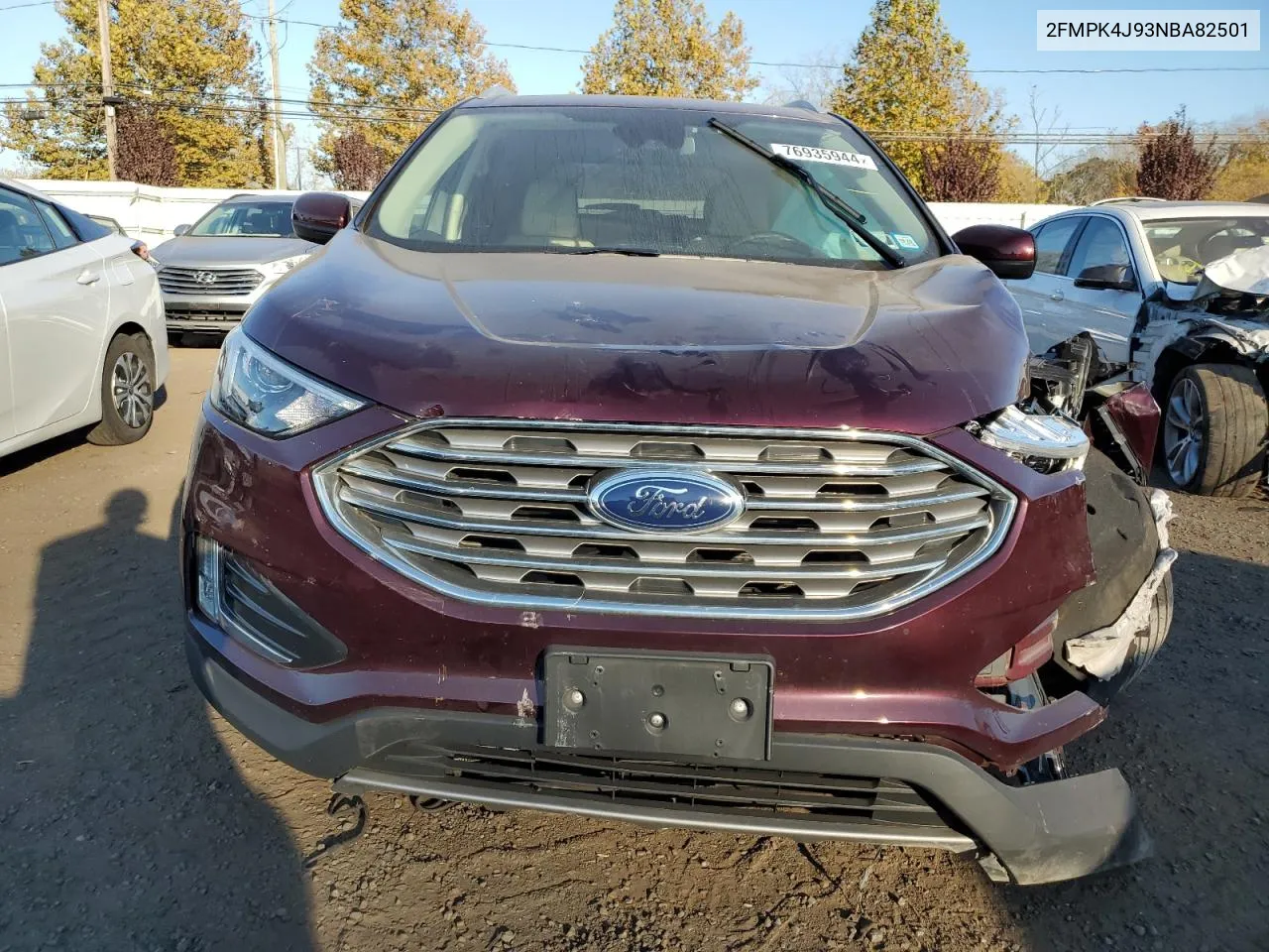 2022 Ford Edge Sel VIN: 2FMPK4J93NBA82501 Lot: 76935944