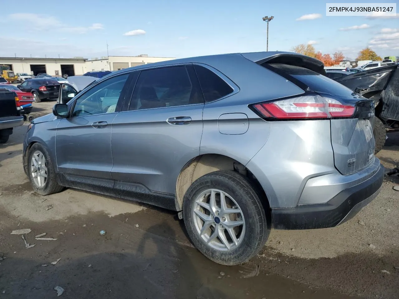 2022 Ford Edge Sel VIN: 2FMPK4J93NBA51247 Lot: 77443614