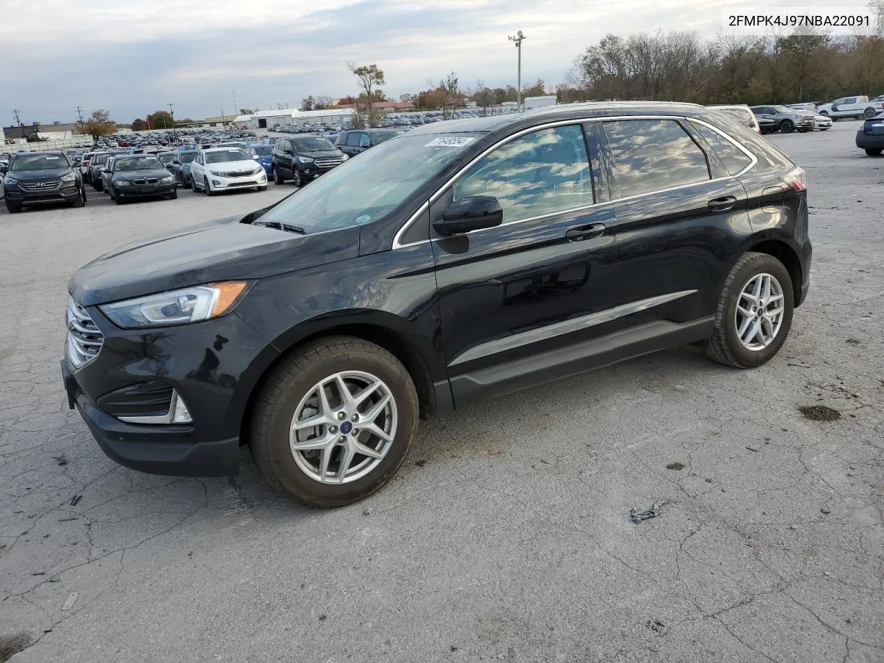 2022 Ford Edge Sel VIN: 2FMPK4J97NBA22091 Lot: 77649554