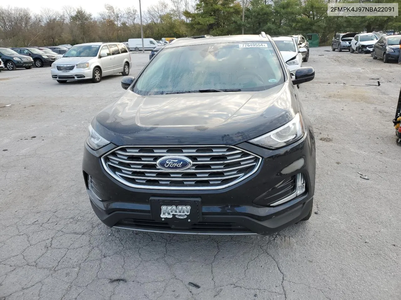 2022 Ford Edge Sel VIN: 2FMPK4J97NBA22091 Lot: 77649554