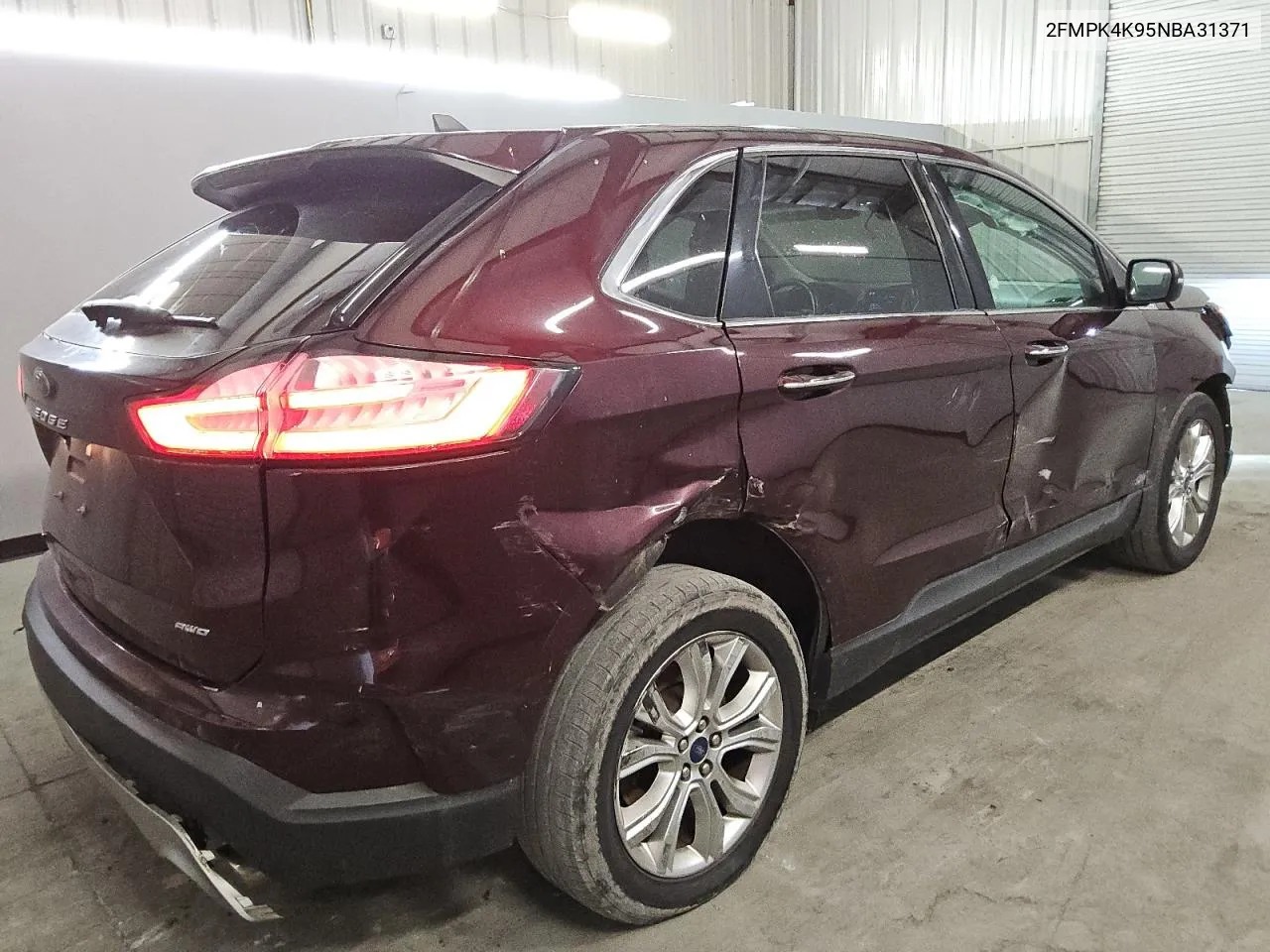 2022 Ford Edge Titanium VIN: 2FMPK4K95NBA31371 Lot: 78740604