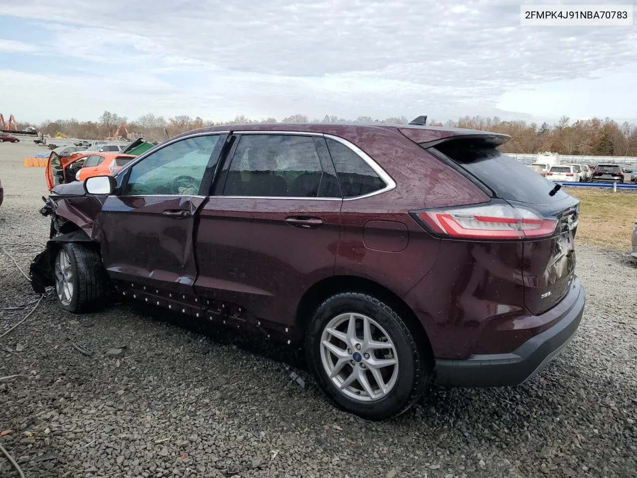 2022 Ford Edge Sel VIN: 2FMPK4J91NBA70783 Lot: 78832764