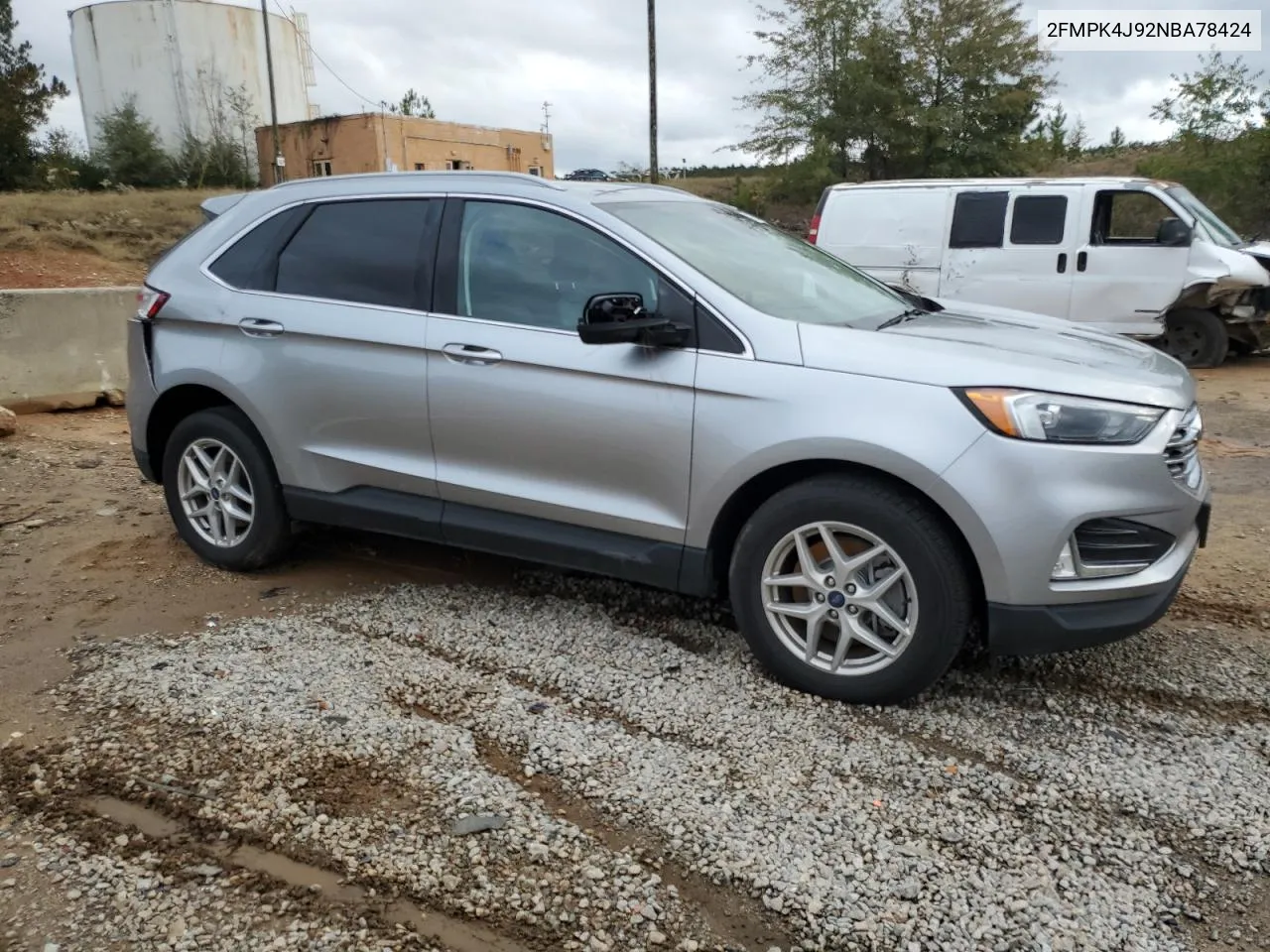 2022 Ford Edge Sel VIN: 2FMPK4J92NBA78424 Lot: 79220634