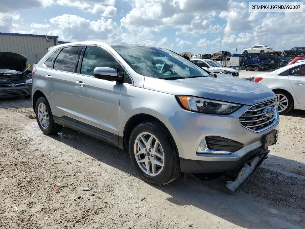 2022 Ford Edge Sel VIN: 2FMPK4J97NBA93887 Lot: 79696474