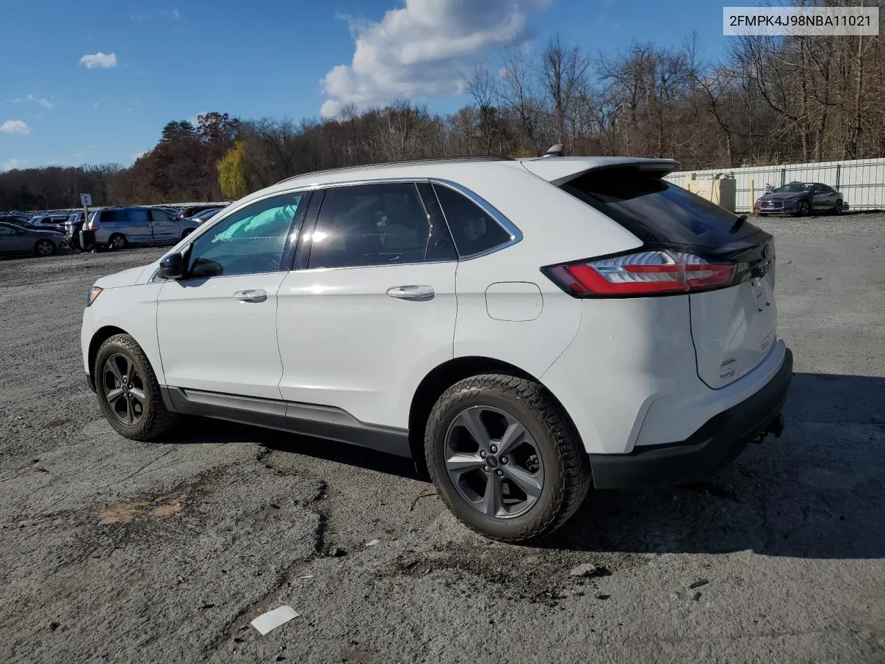 2022 Ford Edge Sel VIN: 2FMPK4J98NBA11021 Lot: 80161844