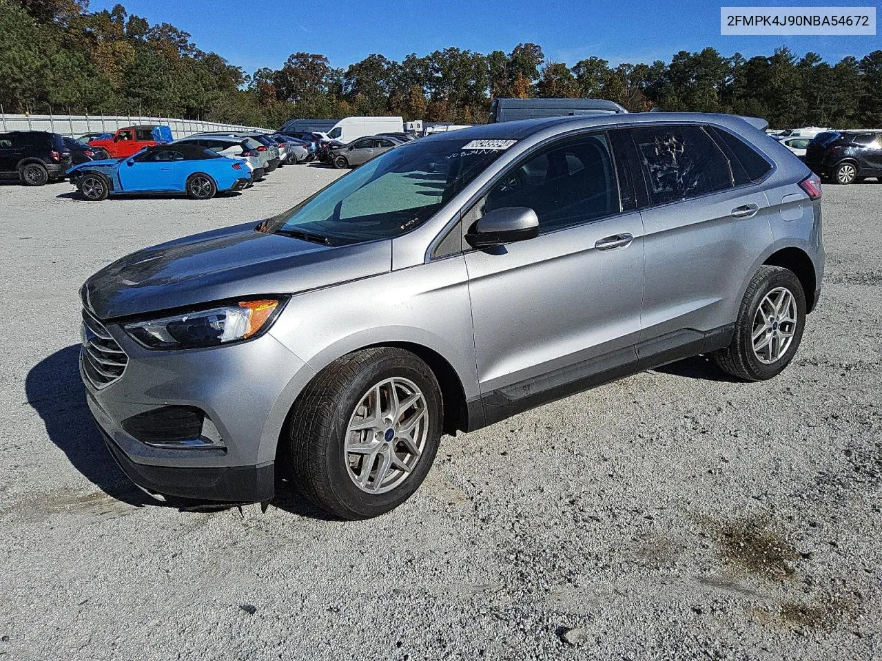 2022 Ford Edge Sel VIN: 2FMPK4J90NBA54672 Lot: 80349994