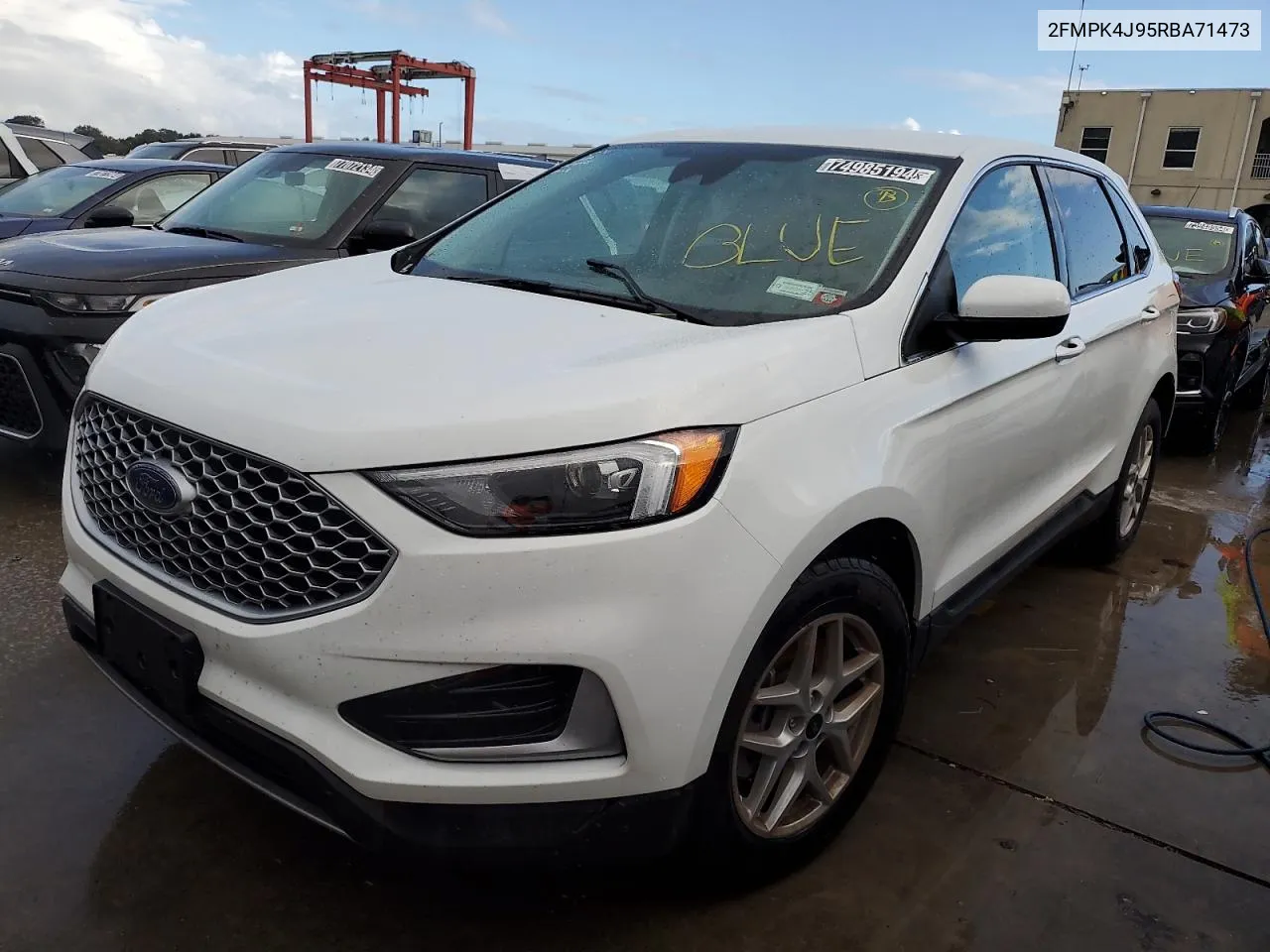 2024 Ford Edge Sel VIN: 2FMPK4J95RBA71473 Lot: 74985194