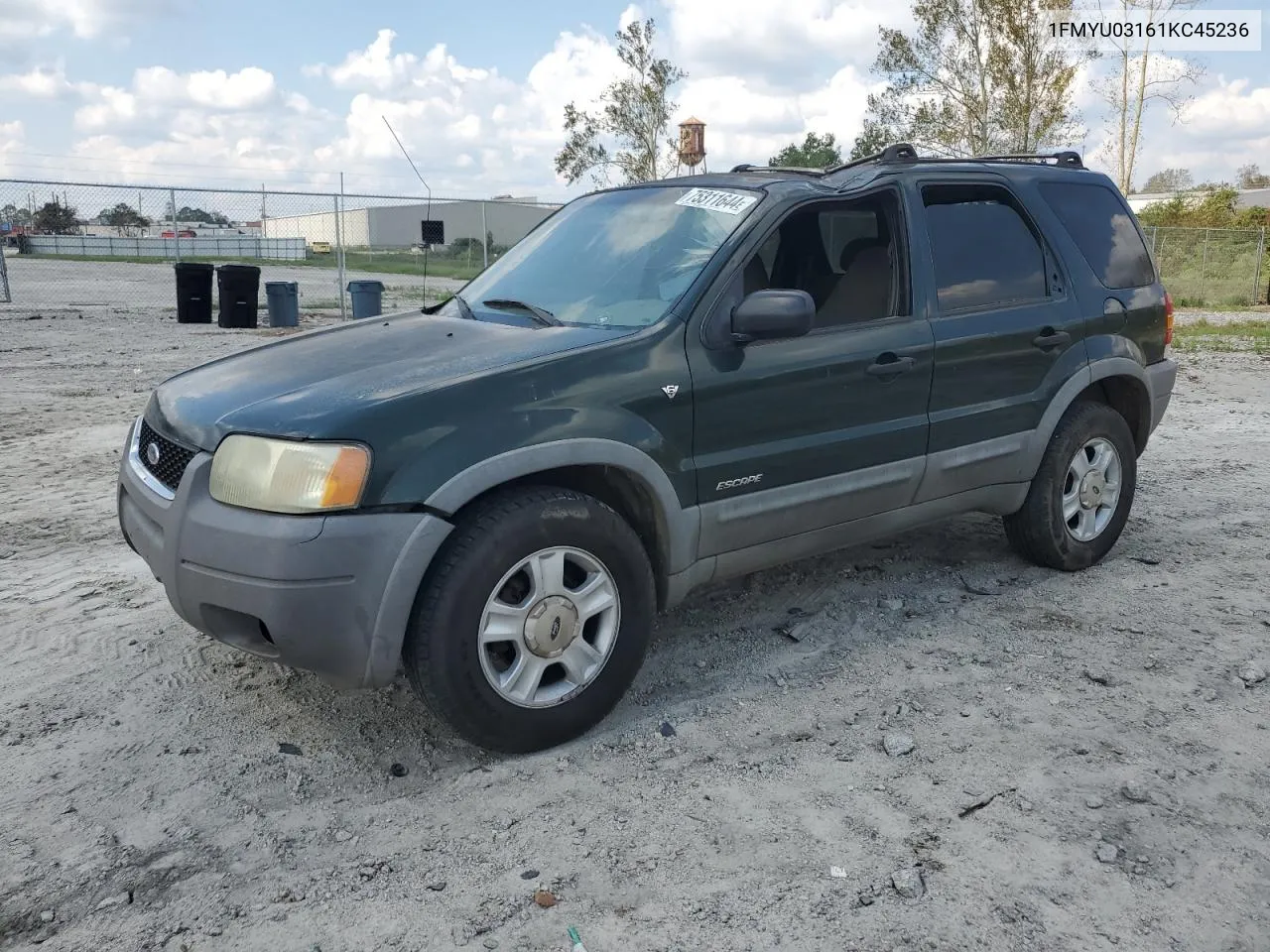 2001 Ford Escape Xlt VIN: 1FMYU03161KC45236 Lot: 75311644