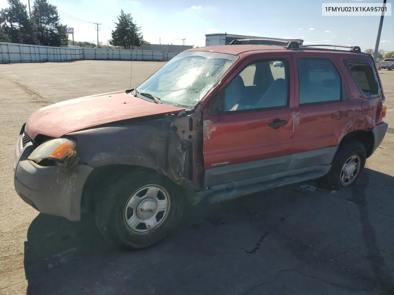 2001 Ford Escape Xls VIN: 1FMYU021X1KA95701 Lot: 76782574