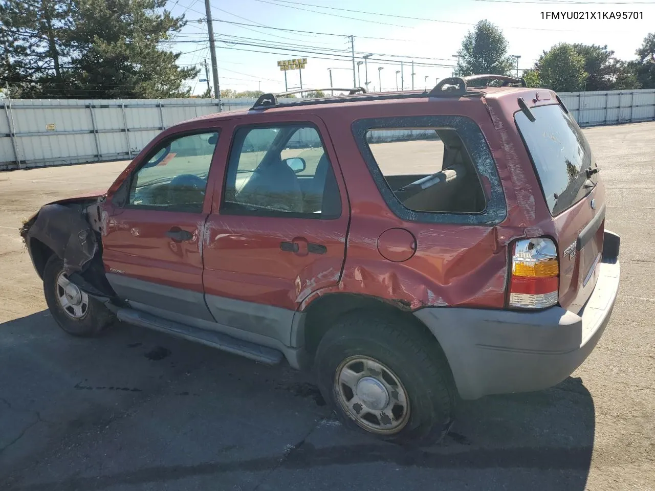 2001 Ford Escape Xls VIN: 1FMYU021X1KA95701 Lot: 76782574