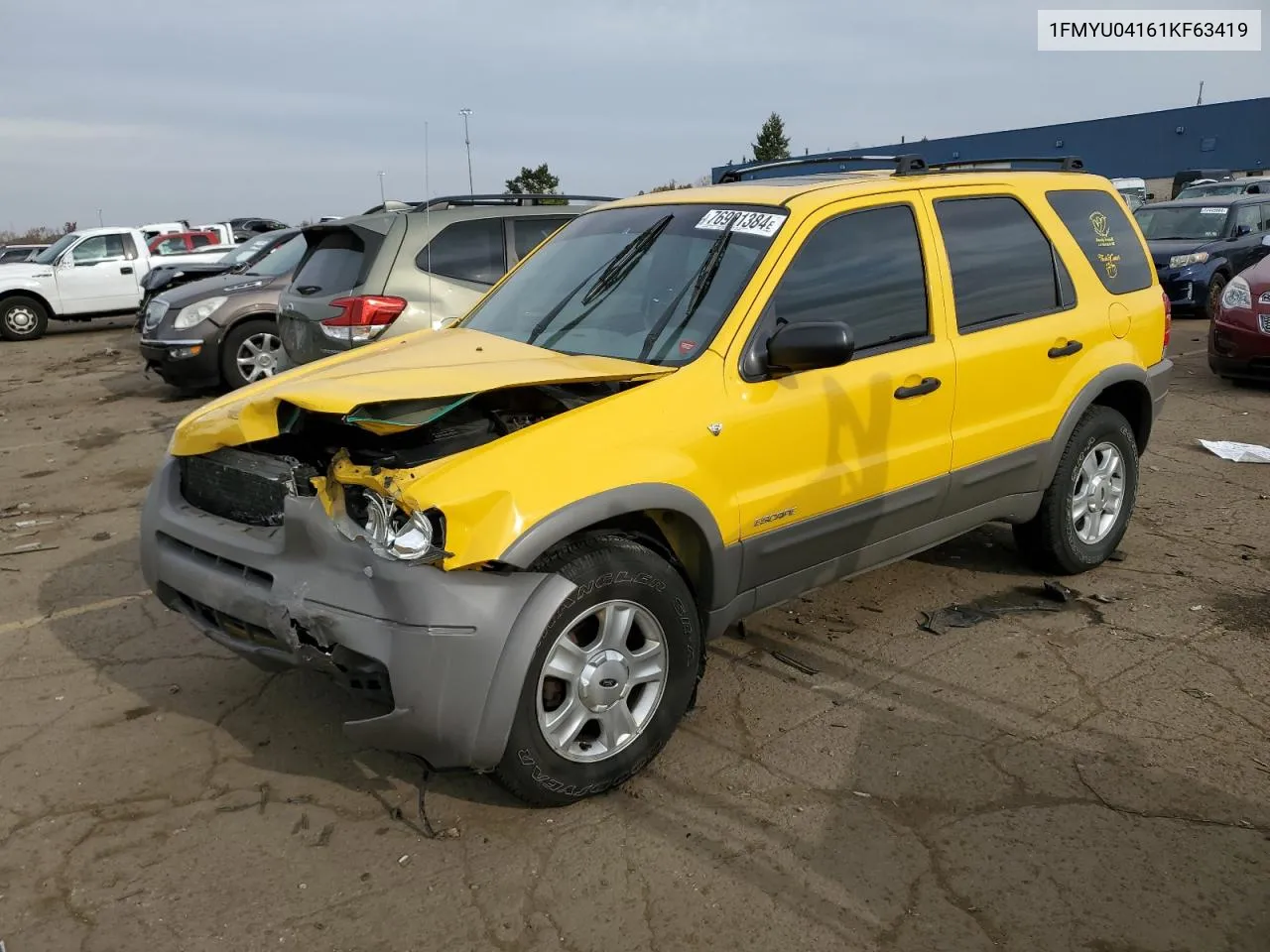 2001 Ford Escape Xlt VIN: 1FMYU04161KF63419 Lot: 76991384