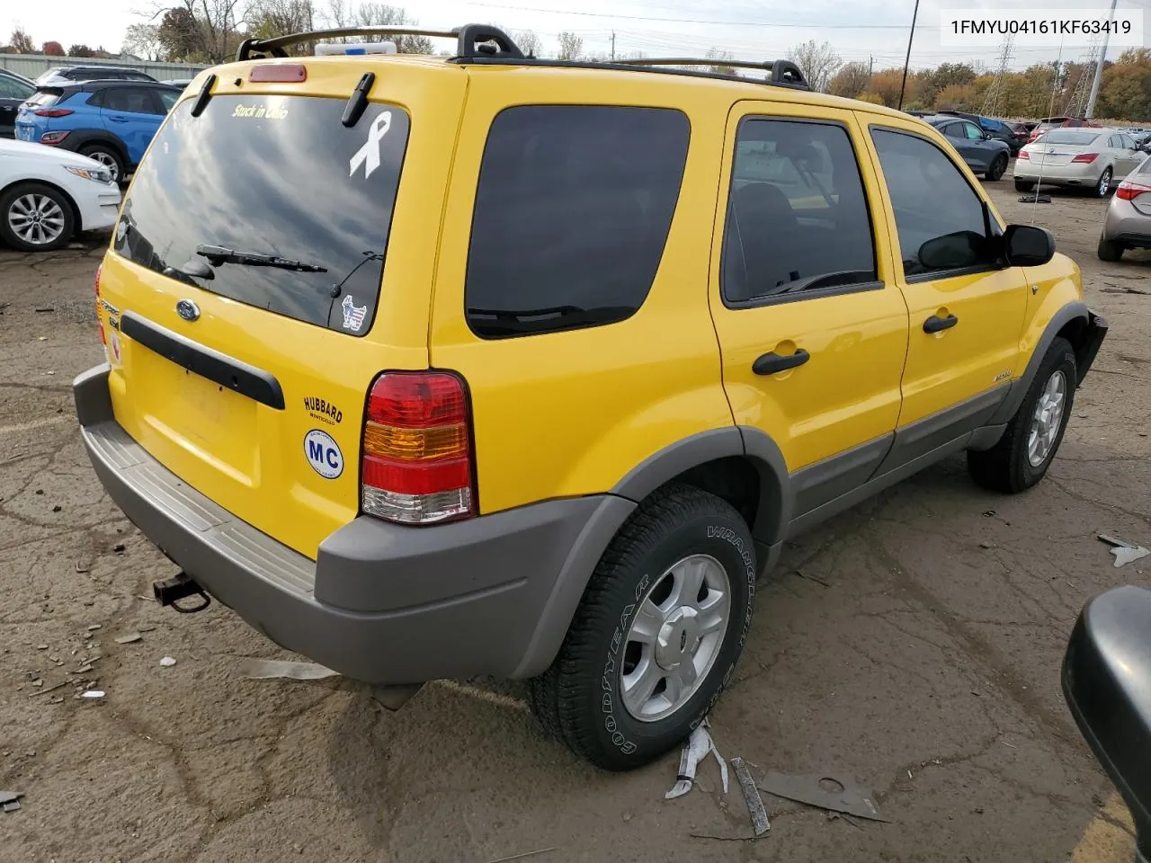 2001 Ford Escape Xlt VIN: 1FMYU04161KF63419 Lot: 76991384