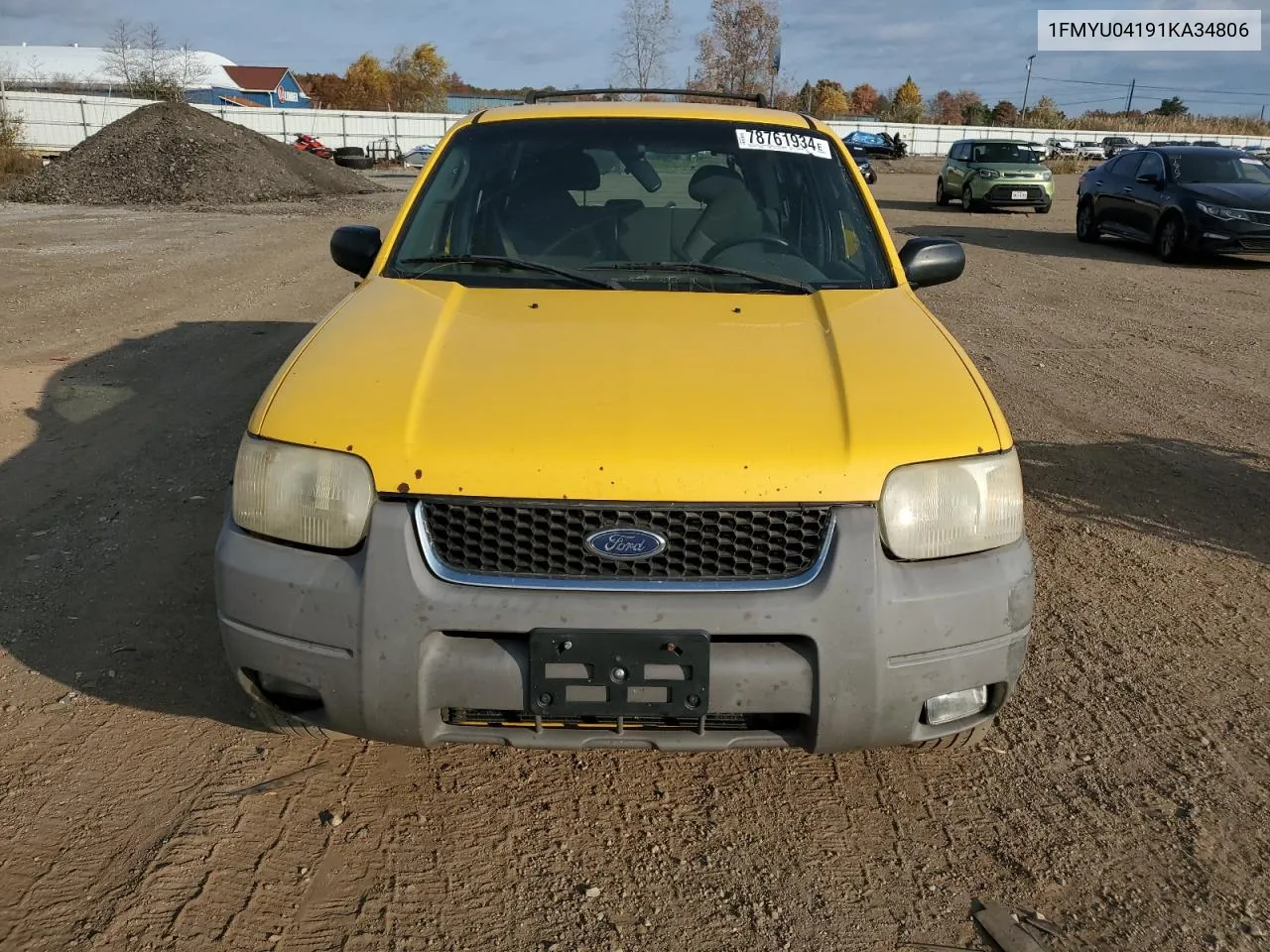 2001 Ford Escape Xlt VIN: 1FMYU04191KA34806 Lot: 78761934