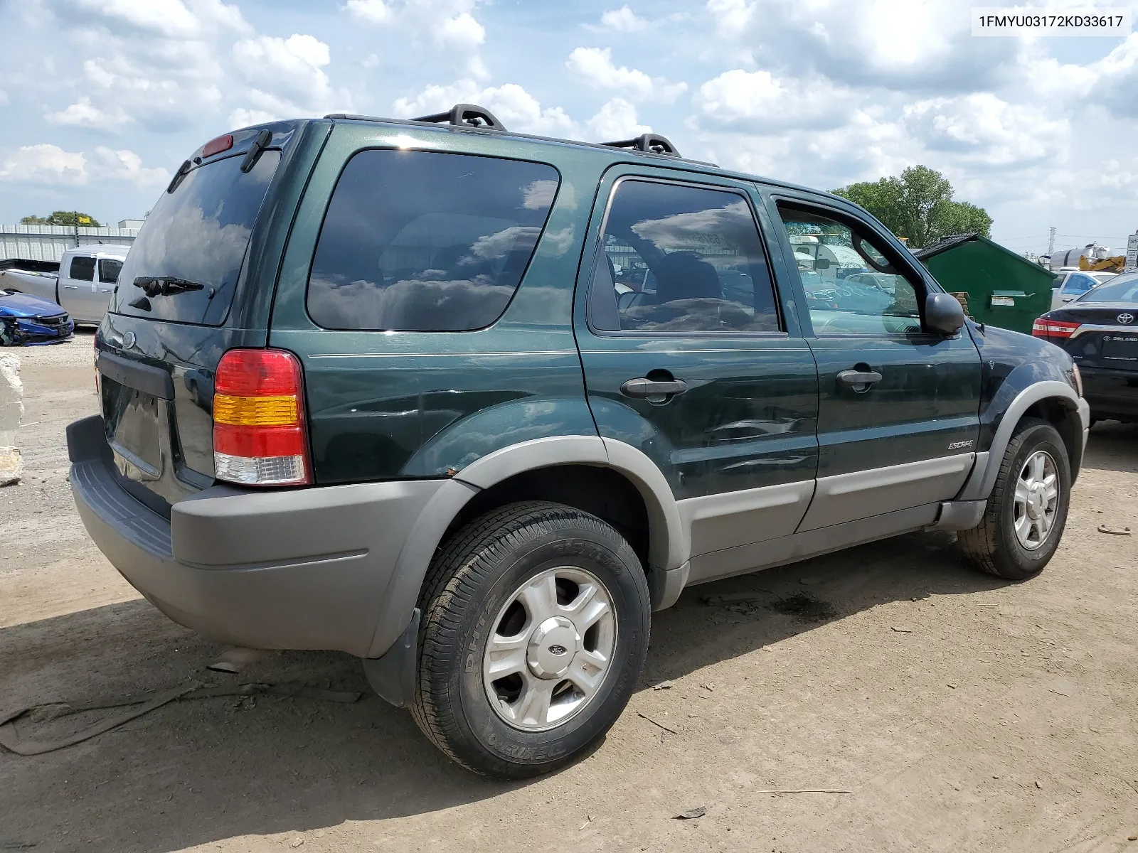 2002 Ford Escape Xlt VIN: 1FMYU03172KD33617 Lot: 63765754