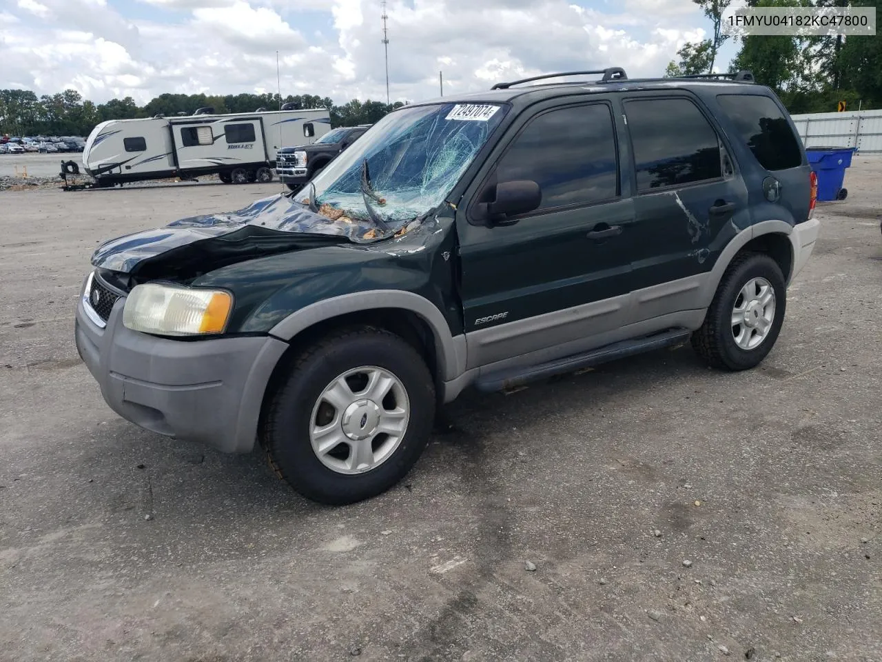 2002 Ford Escape Xlt VIN: 1FMYU04182KC47800 Lot: 72497074