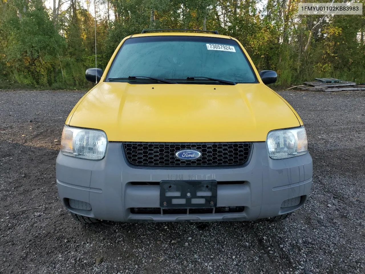 2002 Ford Escape Xls VIN: 1FMYU01102KB83983 Lot: 73057924