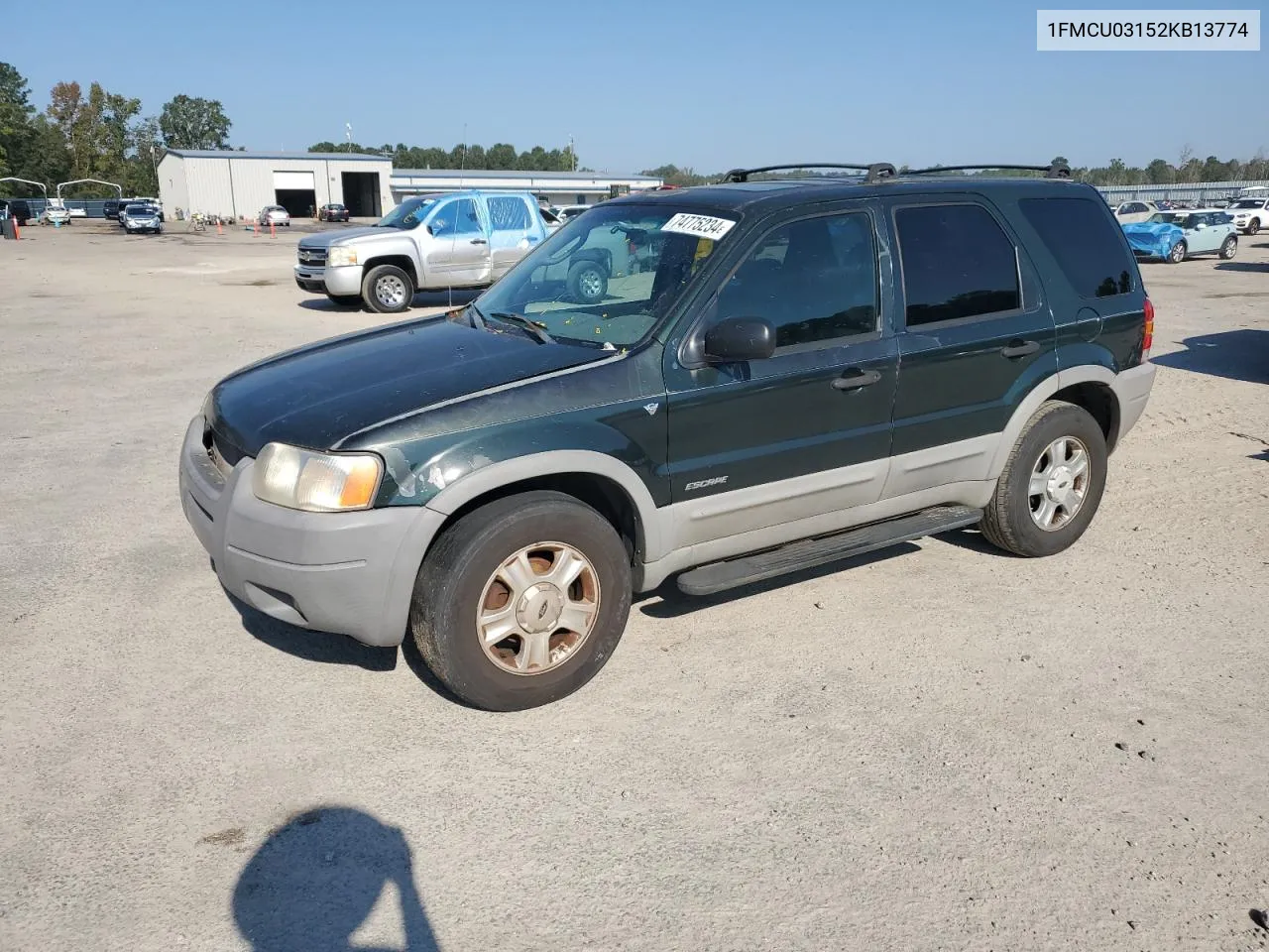 2002 Ford Escape Xlt VIN: 1FMCU03152KB13774 Lot: 74775234