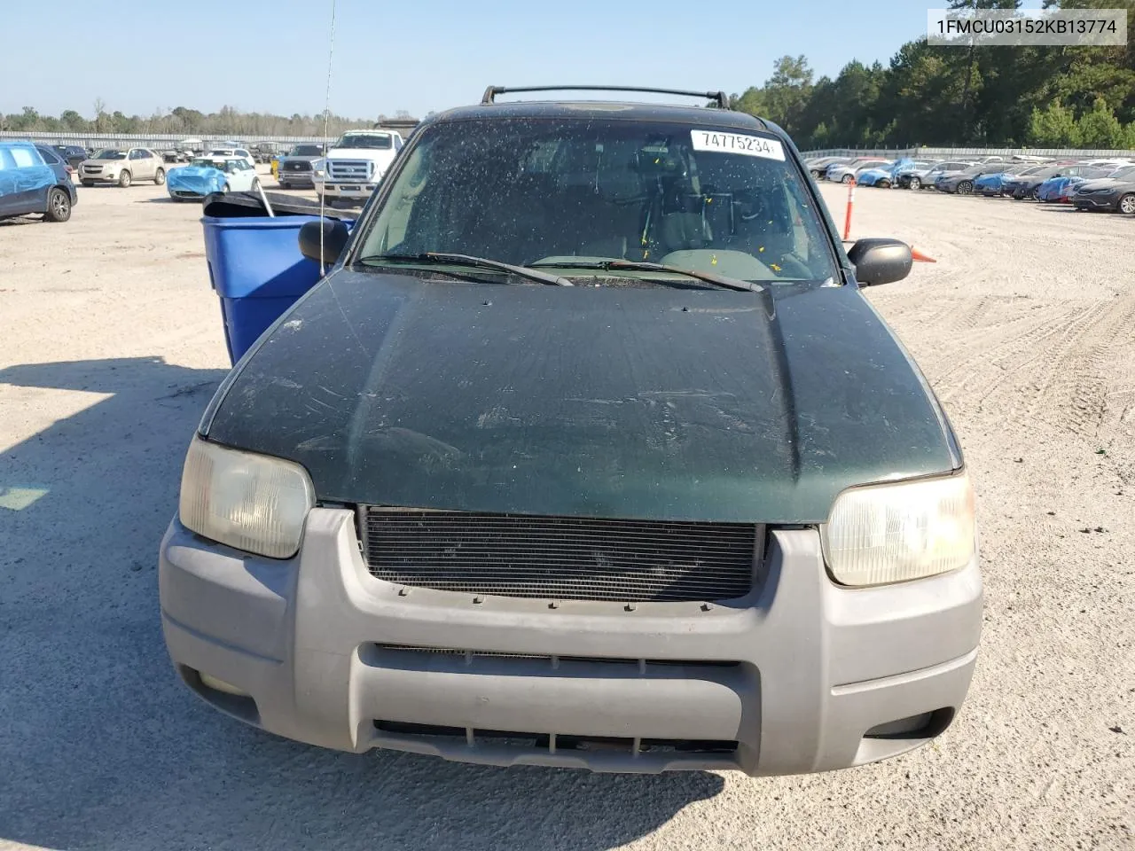 2002 Ford Escape Xlt VIN: 1FMCU03152KB13774 Lot: 74775234