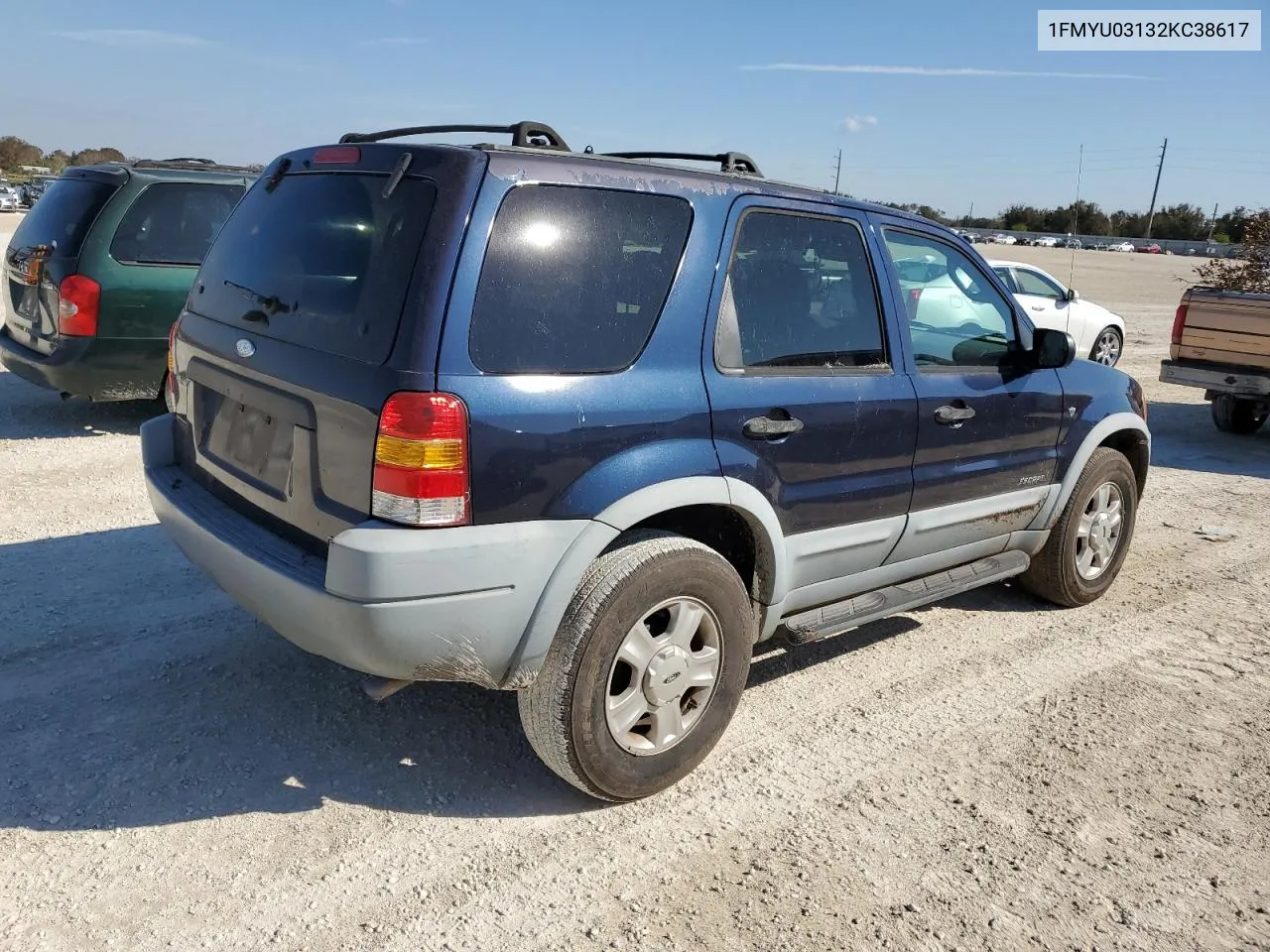 2002 Ford Escape Xlt VIN: 1FMYU03132KC38617 Lot: 78246594