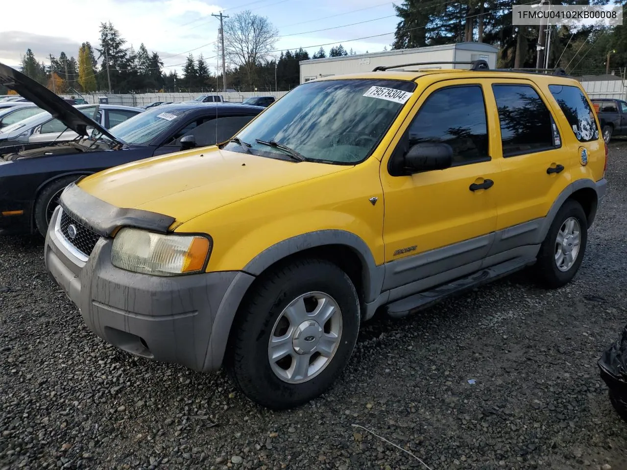 2002 Ford Escape Xlt VIN: 1FMCU04102KB00008 Lot: 79579304