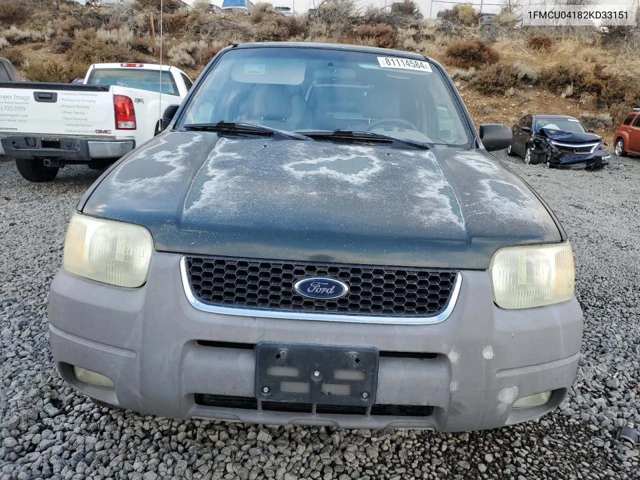 2002 Ford Escape Xlt VIN: 1FMCU04182KD33151 Lot: 81114584