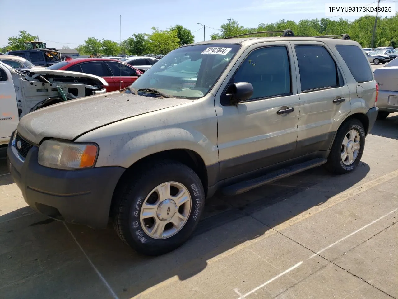 2003 Ford Escape Xlt VIN: 1FMYU93173KD48026 Lot: 52485044