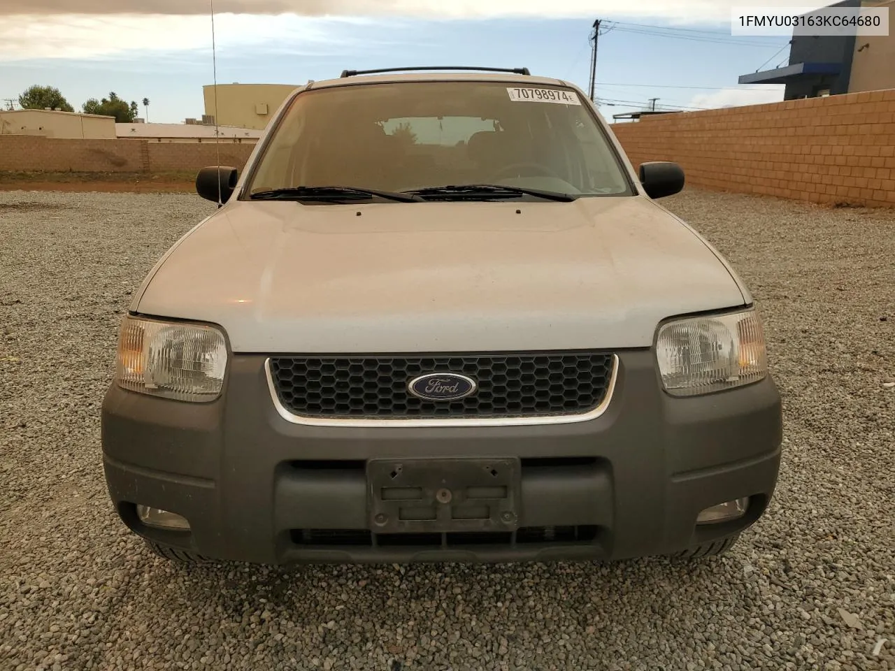 2003 Ford Escape Xlt VIN: 1FMYU03163KC64680 Lot: 70798974