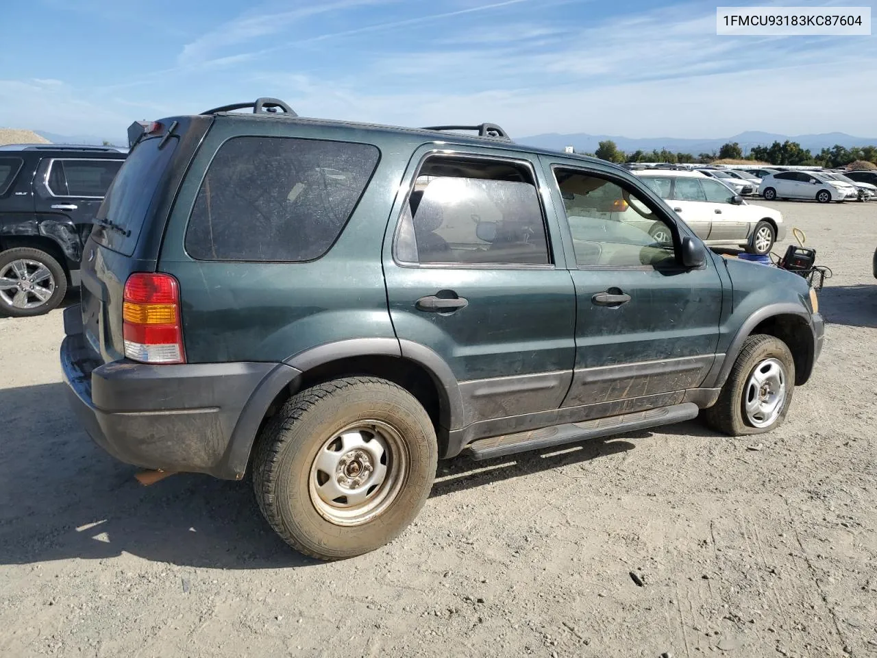 2003 Ford Escape Xlt VIN: 1FMCU93183KC87604 Lot: 75463714