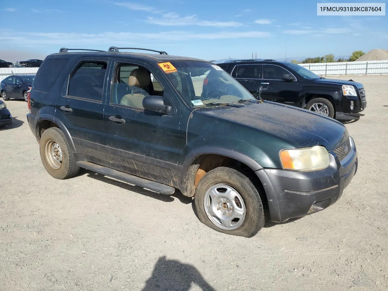 2003 Ford Escape Xlt VIN: 1FMCU93183KC87604 Lot: 75463714