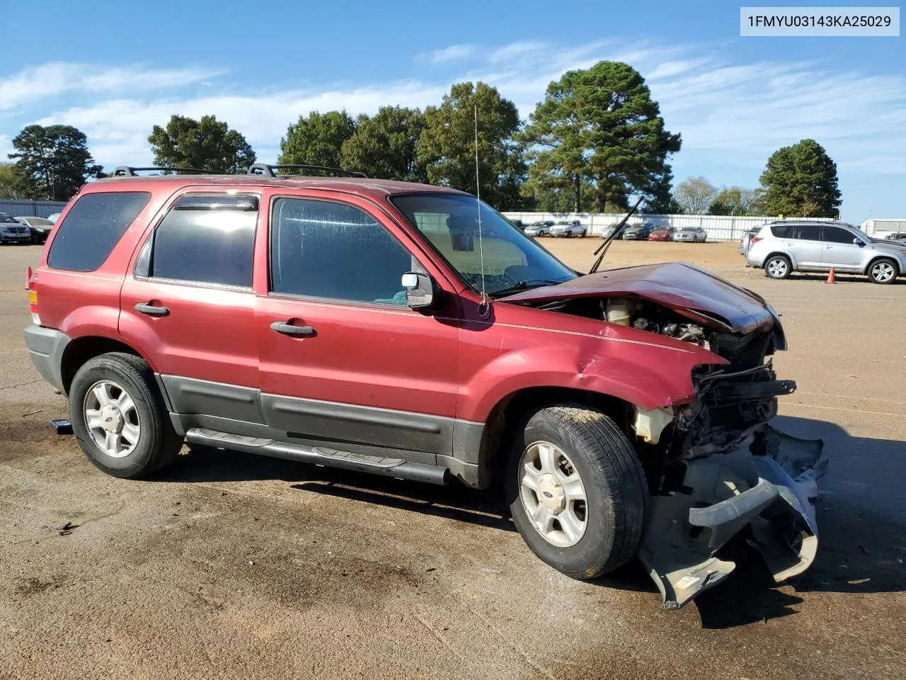 2003 Ford Escape Xlt VIN: 1FMYU03143KA25029 Lot: 77380624