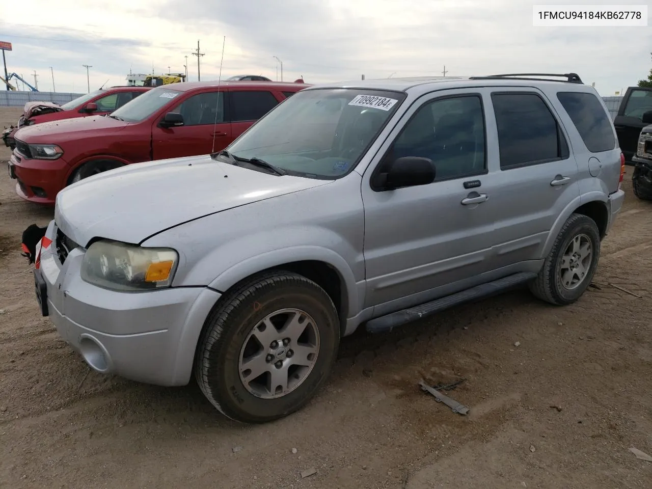 2004 Ford Escape Limited VIN: 1FMCU94184KB62778 Lot: 70992184