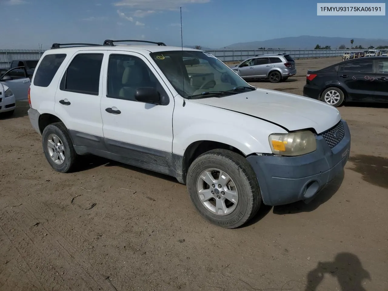 2005 Ford Escape Xlt VIN: 1FMYU93175KA06191 Lot: 50361544