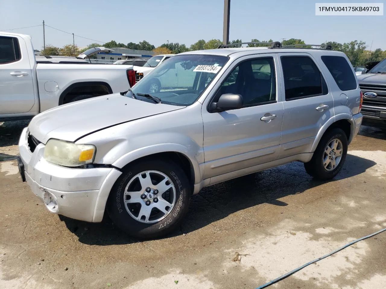 2005 Ford Escape Limited VIN: 1FMYU04175KB49703 Lot: 68937284