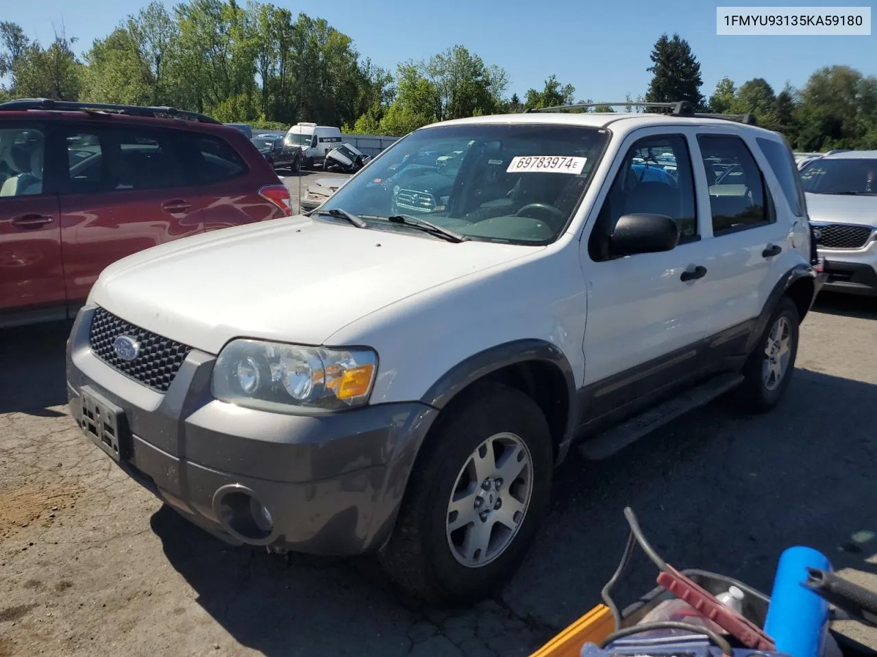 2005 Ford Escape Xlt VIN: 1FMYU93135KA59180 Lot: 69783974