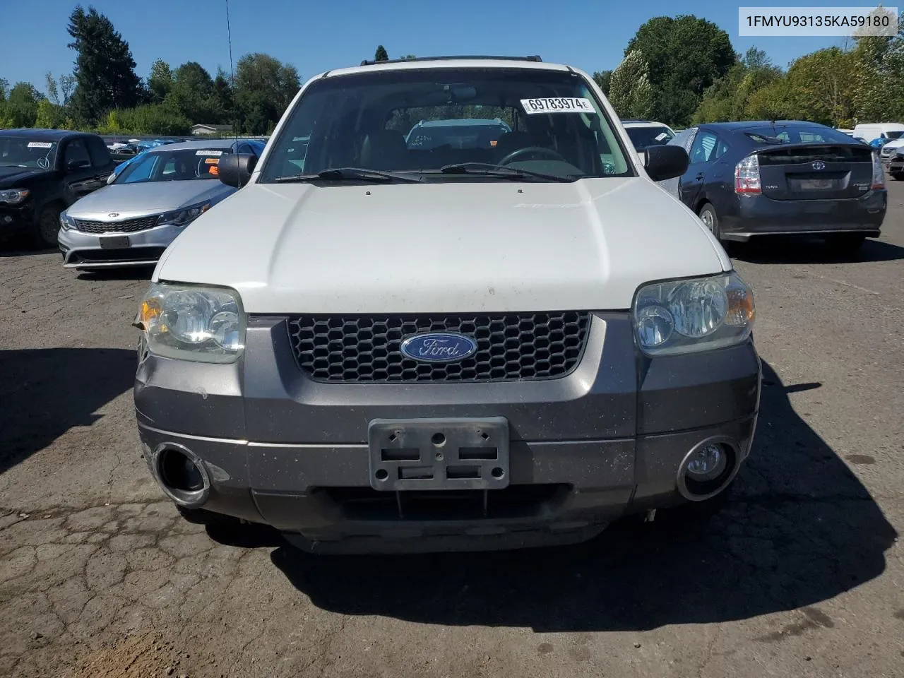 2005 Ford Escape Xlt VIN: 1FMYU93135KA59180 Lot: 69783974