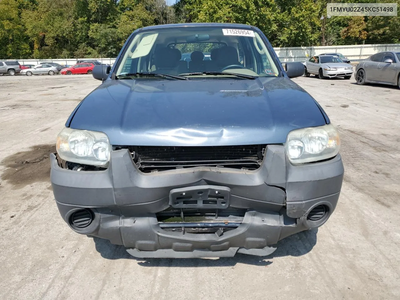 2005 Ford Escape Xls VIN: 1FMYU02Z45KC51498 Lot: 71526954