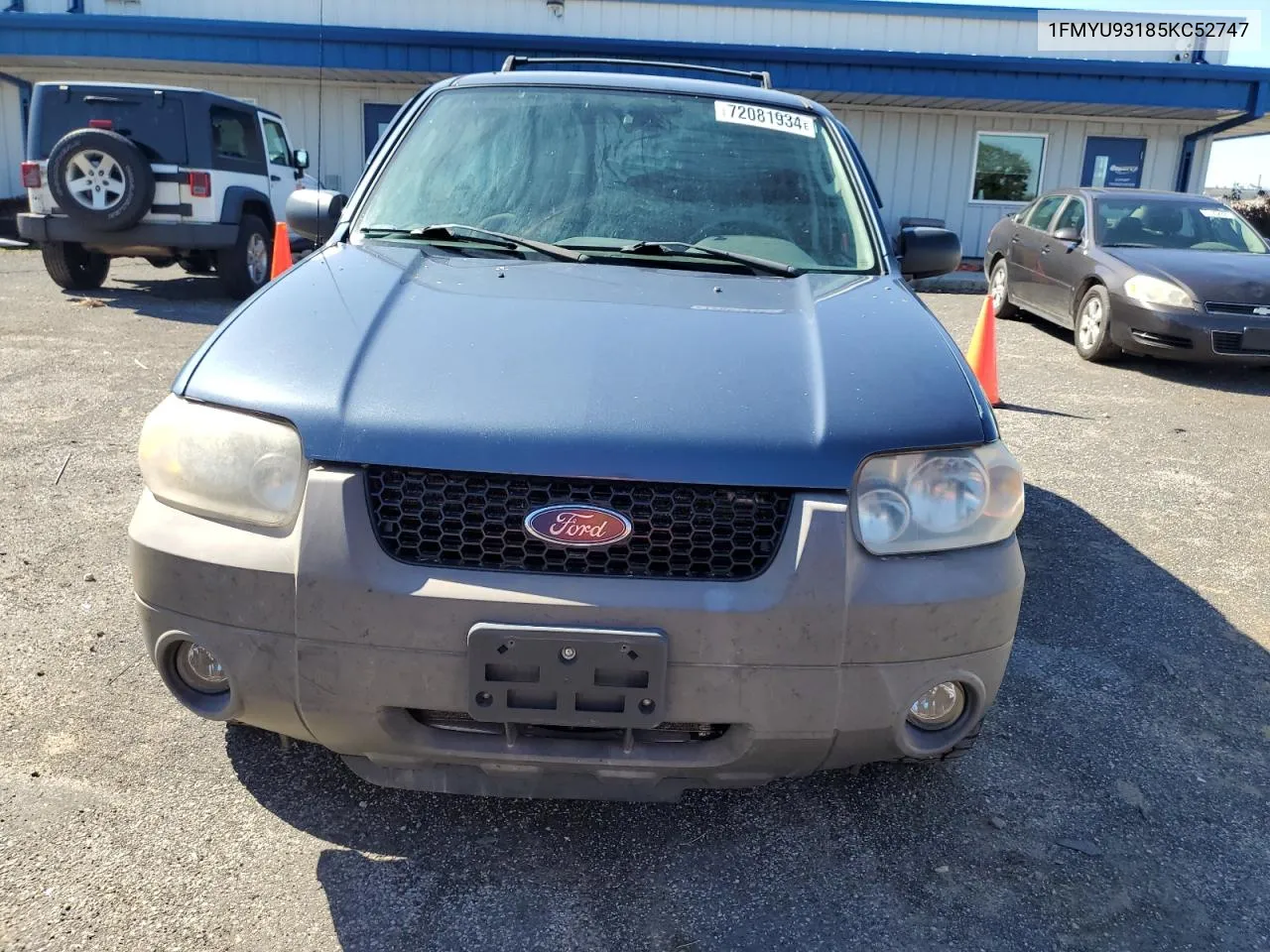 2005 Ford Escape Xlt VIN: 1FMYU93185KC52747 Lot: 72081934