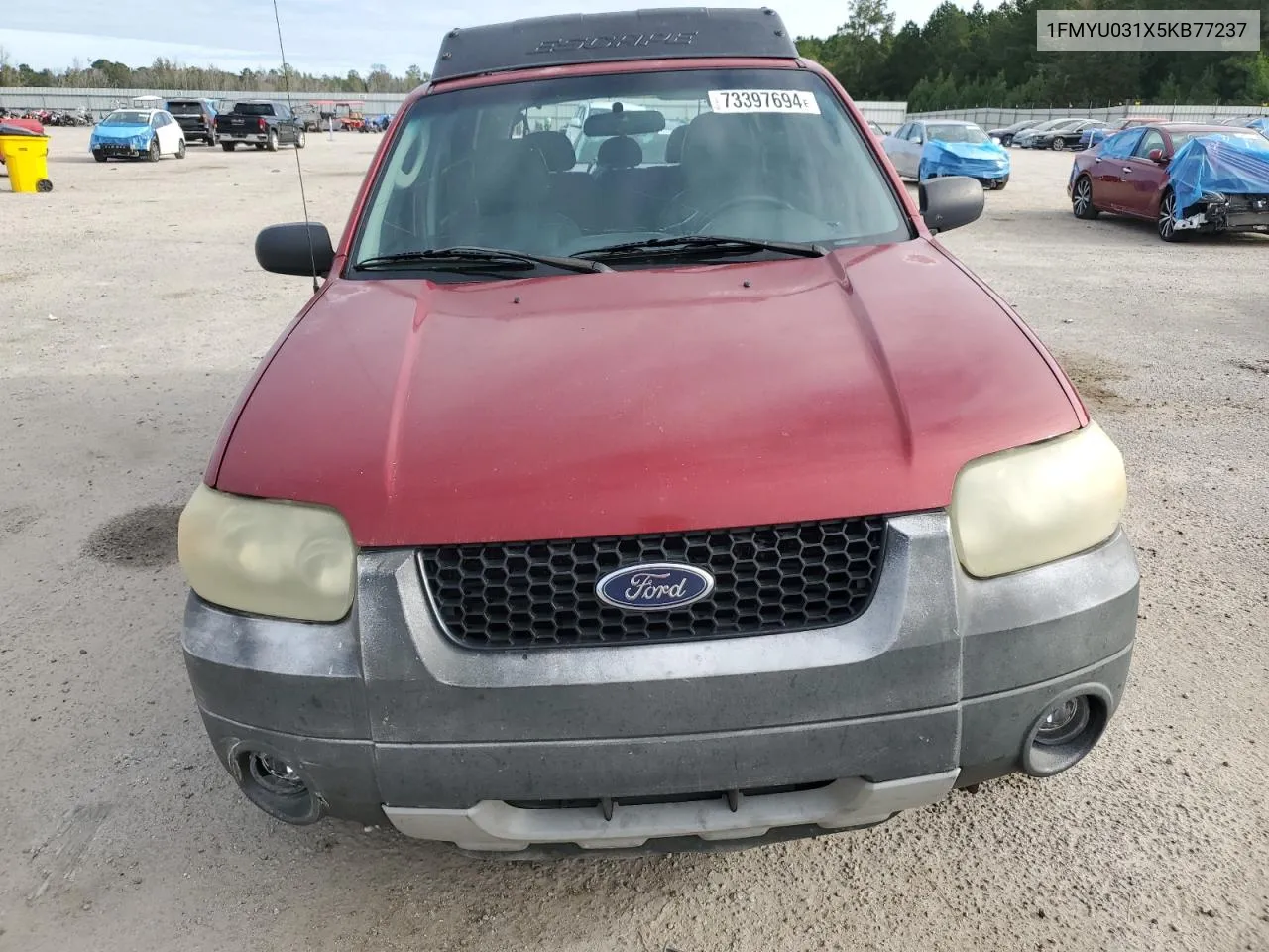 2005 Ford Escape Xlt VIN: 1FMYU031X5KB77237 Lot: 73397694