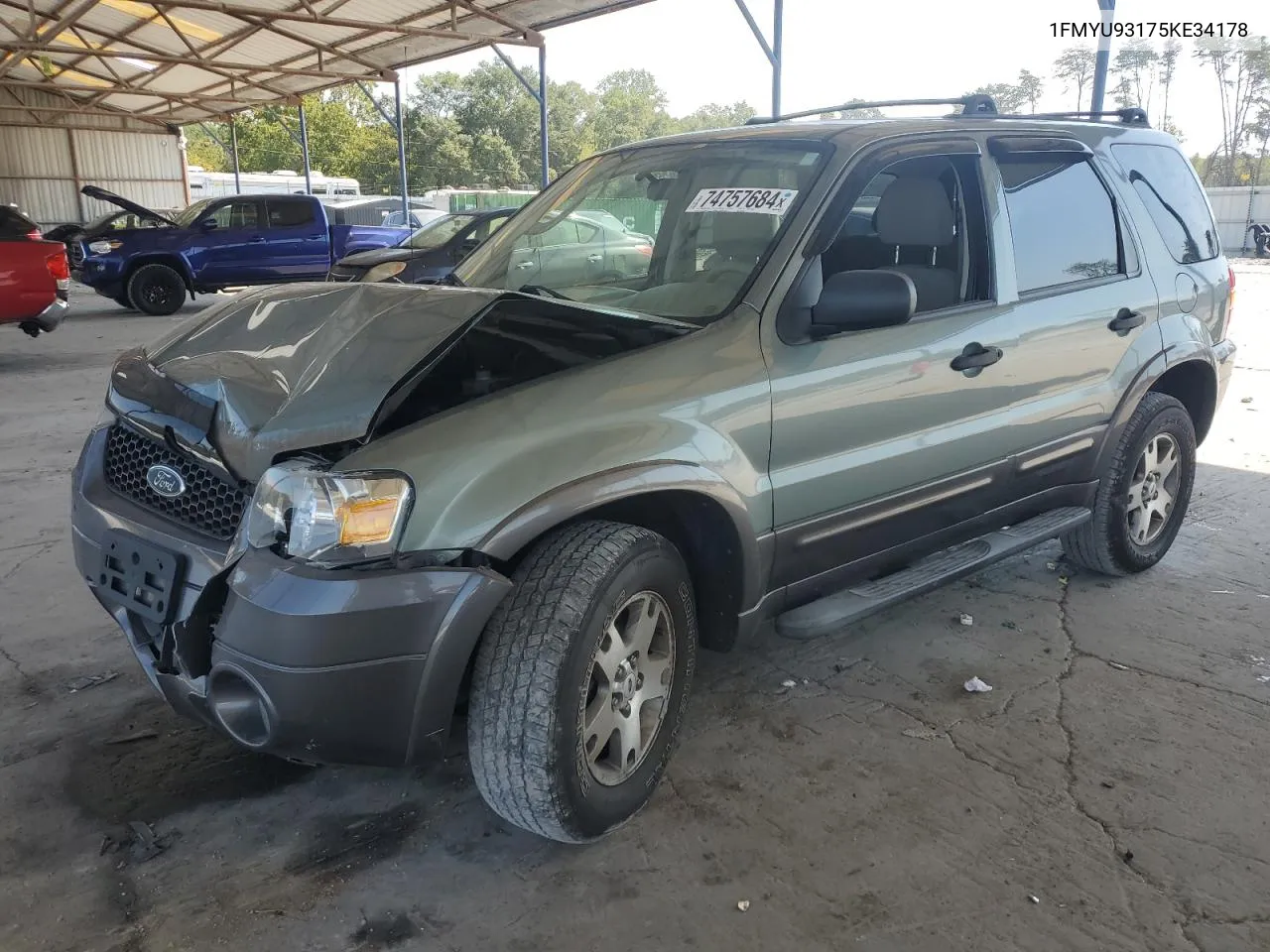 2005 Ford Escape Xlt VIN: 1FMYU93175KE34178 Lot: 74757684