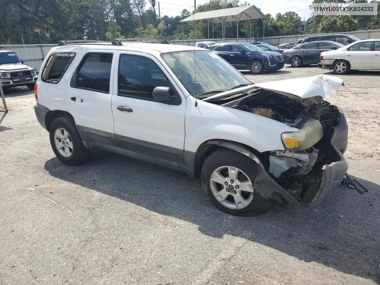 2005 Ford Escape Xlt VIN: 1FMYU031X5KB24232 Lot: 74798104