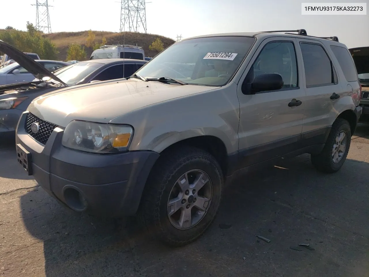 2005 Ford Escape Xlt VIN: 1FMYU93175KA32273 Lot: 75501294